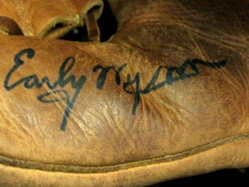 Rani Wynn 300 Win Club Indijanci Hof potpisan Auto Vintage Wilson rukavica Mitt Jsa-autogramom MLB
