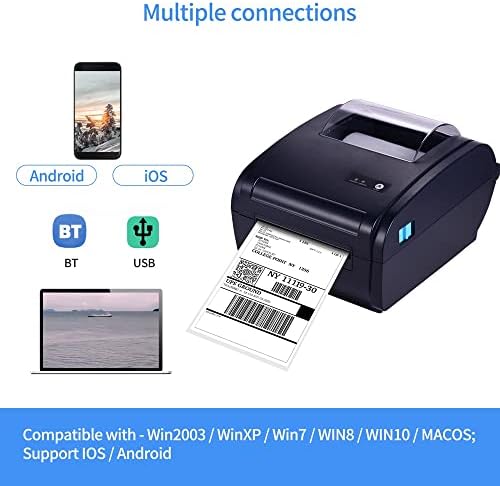N/A termo Label Printer za 4x6 dostava paket Label 160mm / s USB&Bt priključak printer Label Maker naljepnica