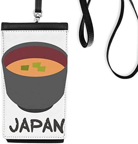 Tradicionalna japanska ukusna miso juha telefon novčanik torbica viseći mobilni torbica crnog džepa