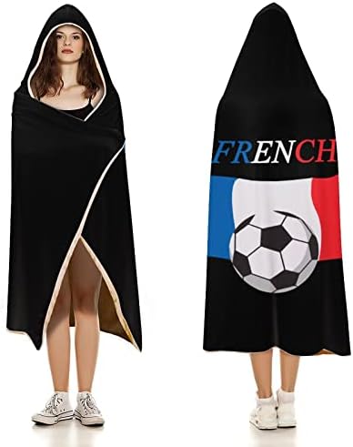 Pokrivač s kapuljačom u francuskom fudbalu Nosivi ogrtač s kapuljačom s kapuljačom za žene i muškarce
