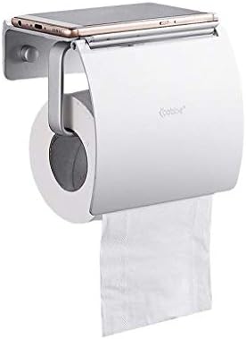 WHLMYH Držač za toaletni papir, zid montiran sa telefonskim policama i poklopcem, kupaonici tkivo valjka, svemirski