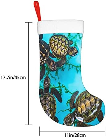 Austenstern Božićne čarape Morska kornjača Plava dvostrana kamina Viseći čarape