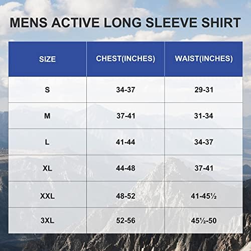 Ce ' CERDR majice sa dugim rukavima za muškarce-zaštita od sunca Dry Fit moisture Wicking majice