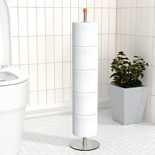 Stalak za držač toaletnog papira od brušenog nikla za skladištenje toaletnog papira u kupatilu,Samostojeći