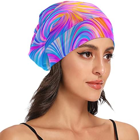 Radna kapa za spavanje Spavački šešir BONNET Beanies apstraktna spirala za žene za kosu za kosu noćni