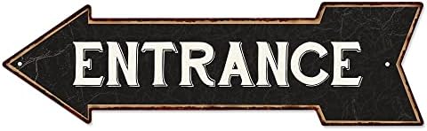 Ulazni znak arrow Ljevo poslovni znak Vintage Tragovi izlaz na 1x17 205170004017