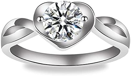 2023 Nova princeza Ženski personalizirani angažman u obliku srca u obliku srca zircko zvonaste prstenje za
