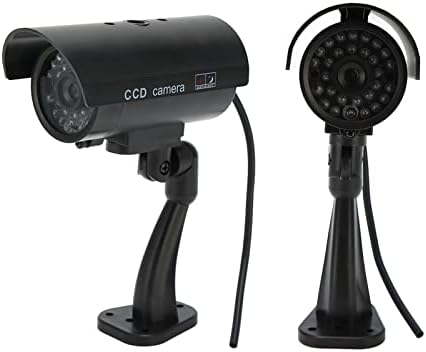 Lažna kamera, lažna sigurnosna kamera, lažna CCTV simulirana nadzorna kamera sa realnim crvenim naljepnicama