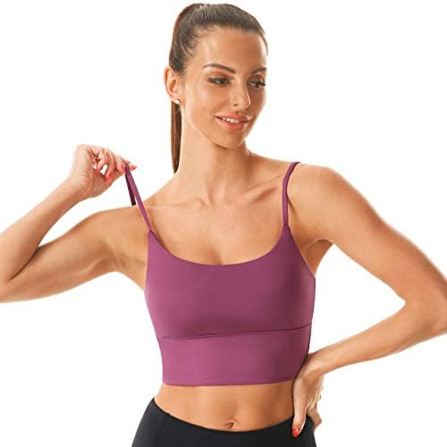 RoCorose ženska sportska grudnjaka dugačka bešavna podstavljena podstavljena svjetla Košulje Bra Yoga Tank