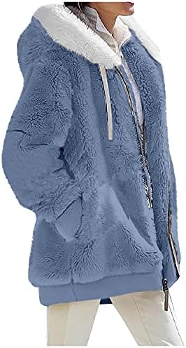 Foviguo Plus Veličina zbojene žene Elegantne zimske dugih rukava izlaska na puffy džemper u boji