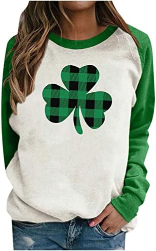 Ženska majica Raglan rukava smiješna Shamrock Love Lucky Leaf Happy St Patrickov dan Klasična majica Grafički