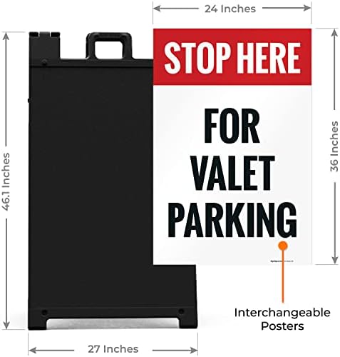 Zaustavite se ovdje za parkiranje sa papirnim protokom, 24x36 inča, sa postoljem okvira, napravljen