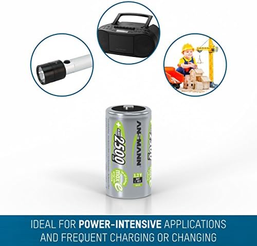 Ansmann punjiva baterija, pakovanje 2, nikl metalni hidrid, 2500 mAh, 1,2 V, C RoHS kompatibilan: Da - 5030912