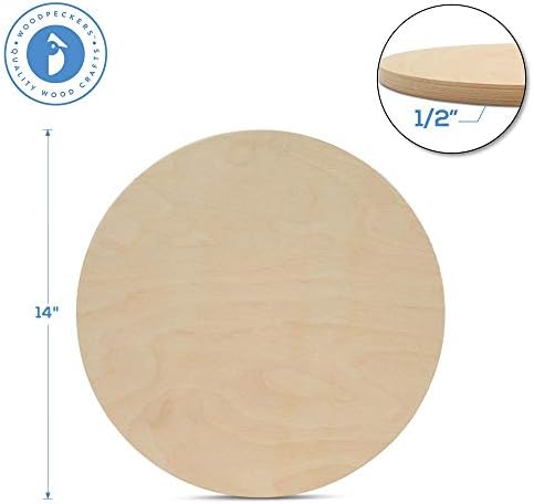 Drveni krugovi debljine 14 inča 1/2 inča, nedovršene ploče od breze, pakovanje od 1 drveni krug za zanate i prazne