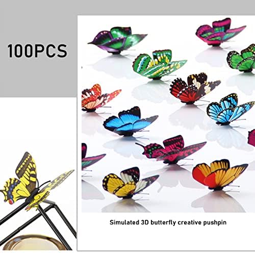 100 kom leptir push igle, bolji 3D leptir kreativni pushpin ukrasni leptir thumbtackovi šareni simpatični