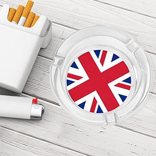 Sindikal Jack birtska zastava Glass Ashtrays za cigarete otporne na vjetropstvo može se tiskati maštoviti