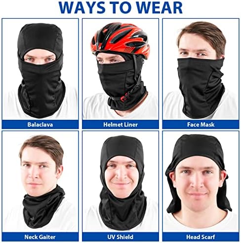 SHEVERCH skijaška maska za muškarce žene Balaclava maska za lice prozračna UV zaštita fudbal trčanje