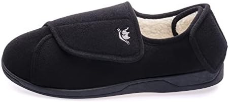 Happy Touch Women's Dijabetička papuča za mirovanje od 80D memorijskih pjena s podesivim zatvaračima, cipelama