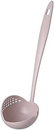 Pšenična slama kašika kašika za kašiku Clunder 2 u 1 dugačka ručica plastična velika kašika ekološki
