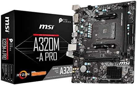MSI proseries AMD A320 1., 2., 3. Gen Ryzen kompatibilna AM4 DDR4 HDMI DVI USB 3 Micro-ATX matična