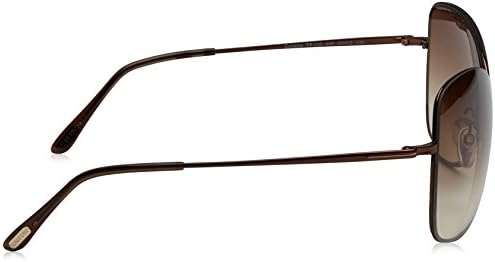 Tom Ford TF250 Colette 48f ženske sjajne tamno smeđe naočare za sunce 63 mm-sjajne tamno smeđe