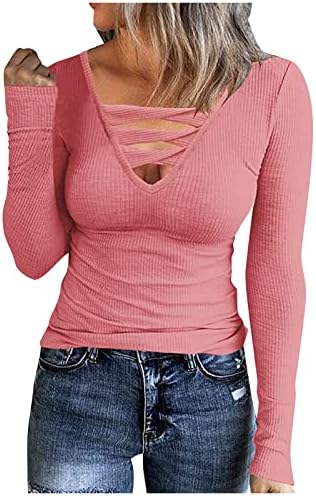 Seksi Y2K usjev za žene s dugim rukavima izlaska Henley shirts Radi trendne odjeće teretana udobna