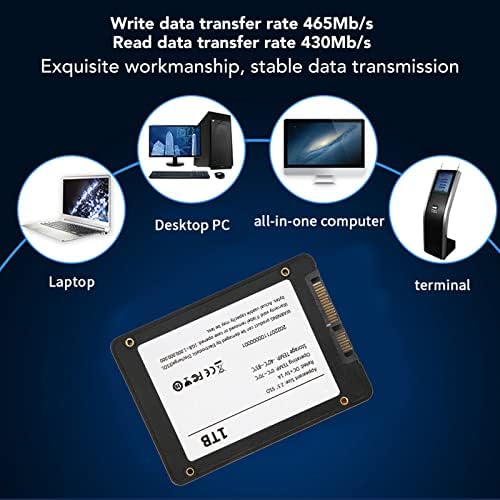 2.5inch unutarnji SSD, nizak šum stabilan prijenos do 465MB / s 430MB / s 1TB SATA3.0 SSD