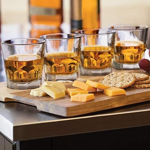 Libbey Craft Spirits Whisky set stakla za letenje sa drvenim nosačem, 4 čaše