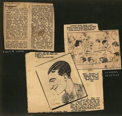 1920 - 30 Vincent Zito karikatura Lestera Allena potpisana od strane Allena D. 1949