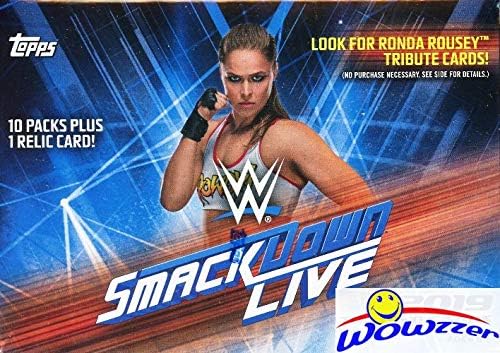 2019 Topps WWE SMACKDOWN LIVE! Ekskluzivna Fabrička zapečaćena maloprodajna kutija sa RELIC karticom!