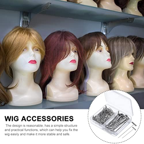 Angoily office Accessories 150kom perika T - igle čelične igle za periku glave perike igle za maneken