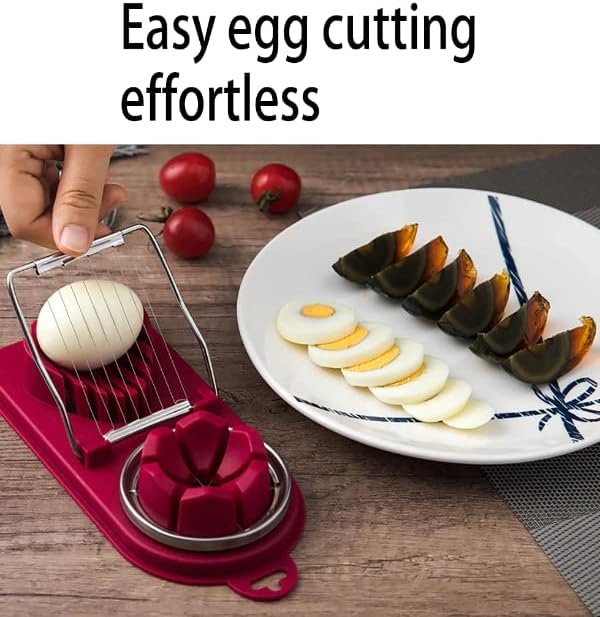 Rezač jaja, rezač jaja za tvrdo kuvana jaja za teške uslove rada za jagode, kuhinjski pribor multifunkcionalni