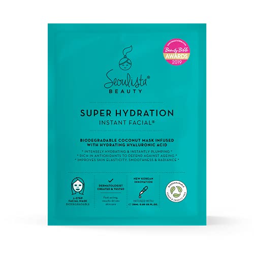 Seoulista Beauty Super Hydration Instant Facial-K-Beauty hidratantna maska, hijaluronska kiselina & amp;