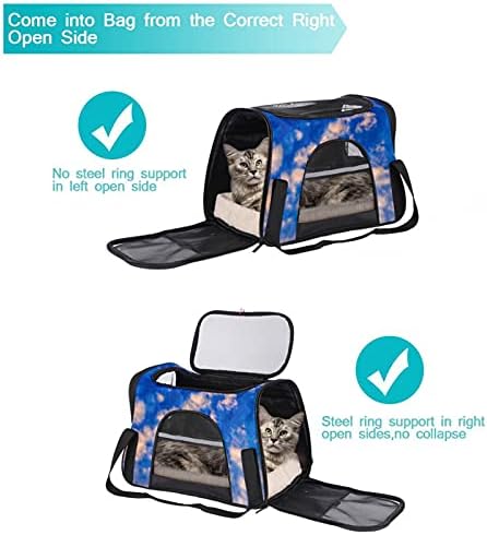 Pet Carrier Sky Blue meko-Sided pet travel Carriers za Mačke, Psi Puppy Comfort prenosiva sklopiva torba