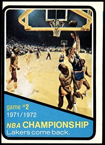 1972 TOPPS 155 NBA doigravanje - igra br. 2 Knicks / Lakers Dobar klice / lakersi