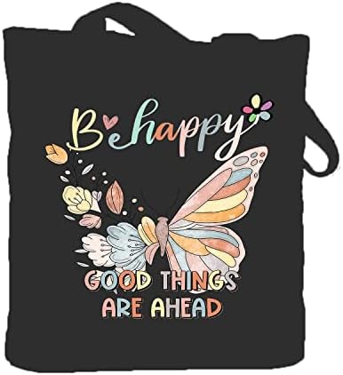Fertkxsi Butterfly Platnena torba za žene slatka estetska cvjetna torba za knjige inspirativni pokloni za žene torba za kupovinu