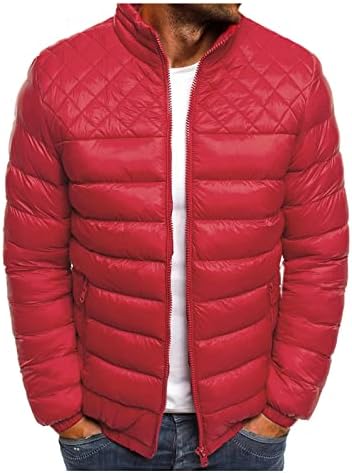 Luvlc jakne za muškarce, tanke softshell quild tople padajuće jakne kaputi, čvrsti puni patentni zatvarač