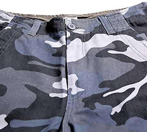 Muške kratke hlače, muški ležerni useženi ushirani pantalone sa srednjim strukom Multi džepovi na otvorenom ravne