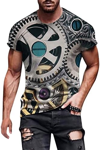 Ubst vojnik majice kratkih rukava za muške, 3D ulične grafičke košulje Spring Ljeto Crewneck Ležerne prilike za