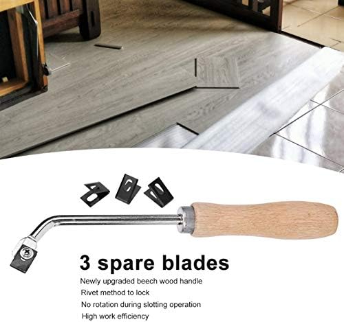 Fafeicy Wood Grooving Gouge Steel, dubljenje nož parket alati, za PVC plastike pod, sa 3 dubljenje rezervne