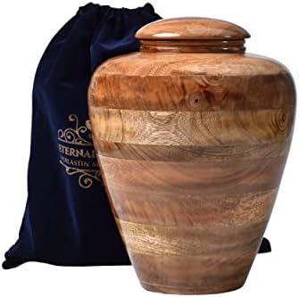 Velika drvena urna - ukrasne urne za pepeo za odrasle muškarci | Žensko - Pravo urne za drvo za ljudski pepeo
