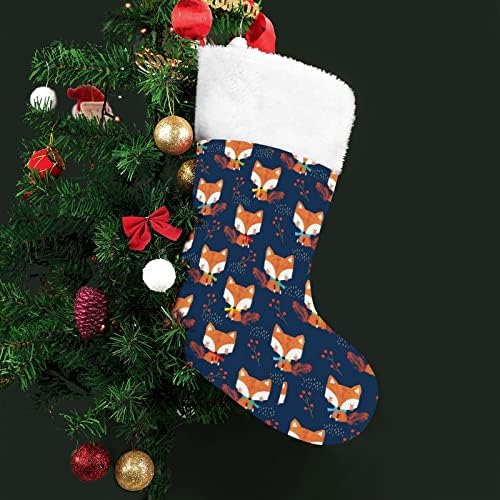 Crtani životinja Fox Božić viseći čarapa Slatka Santa čarapa za ukrase Xmas Tree ukrasi pokloni