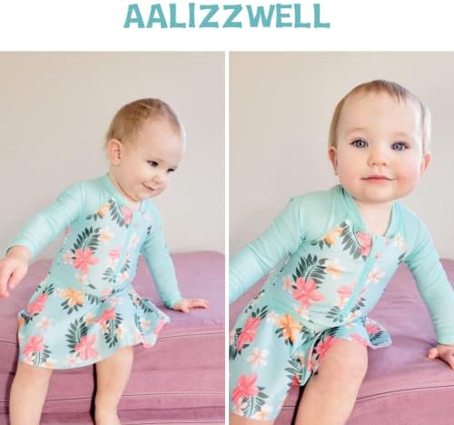 Aalizzwell Baby Girls kupaći dječji dojenčad jedno komad klizalo za kupanje kupaće haljina
