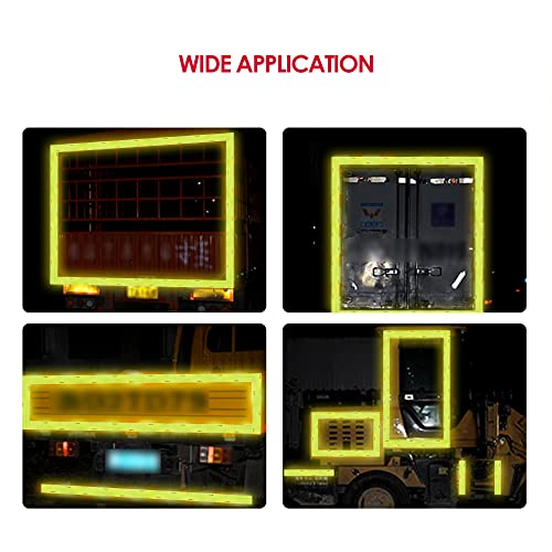 Leoray reflektirajuća trake dot-c2 vodootporna žuta ljepljiva traka za prikolice kamioni na otvorenom