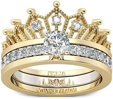 Modni prstenovi za žene s dvije u jedan mikrofonirani dvodijelni cirkon odvojivi angažman prsten za vjenčanje za žene za žene za žene