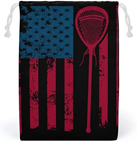 Američka zastava Lacrosse platno za skladištenje za pohranu Torba za punjenje vrećica za pucanje vrećica za kućnu torbu za kućnu putovanja