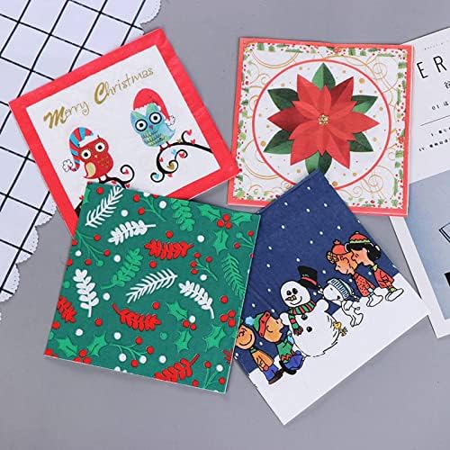 NC 圣诞派对纸巾 餐巾纸 彩色印花餐巾纸纸巾 圣诞装饰用品 圣诞礼品