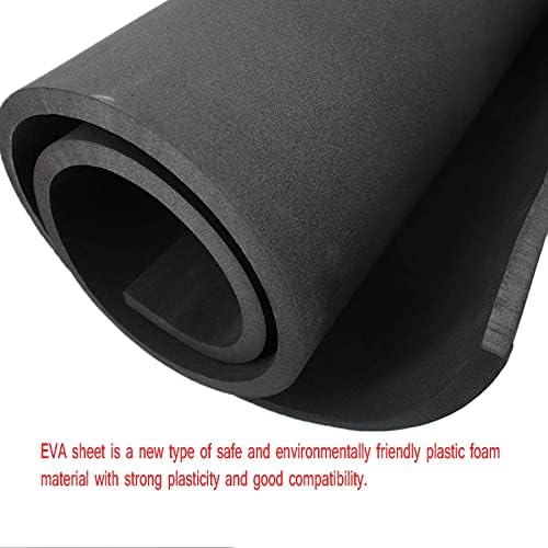 2-Pack EVA Foam Roll 10mm Cosplay Foam listova 13.75 & 34; x 39& 34; Black Crafts Foam Odbora