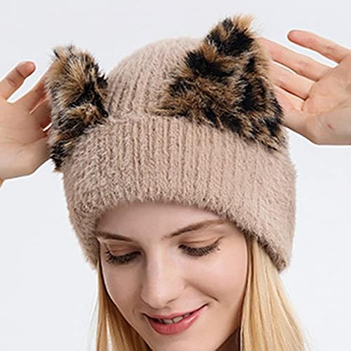 Kangqi zimska šešir, žene šešir crtani ukras za uho Fluffy topla zimska belija za vanjsku