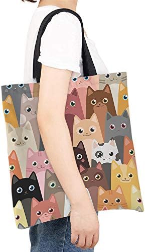 Moslion torbe za mačke šareno mačje lice osmijeh slatka Platnena torba za životinje višekratne torbe